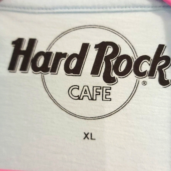 HARD ROCK Adult t-shirt Cabo San Lucas NWT, light blue white Embroidered - Picture 7 of 8